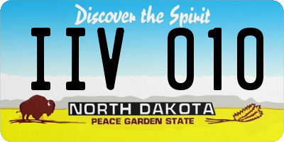ND license plate IIV010