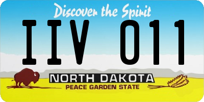 ND license plate IIV011