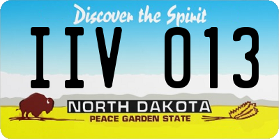ND license plate IIV013