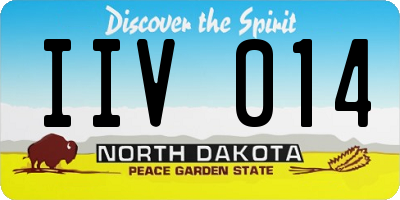 ND license plate IIV014