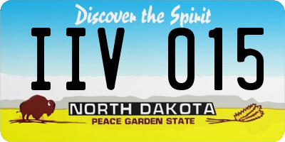 ND license plate IIV015