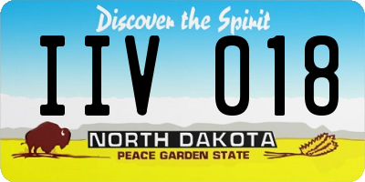 ND license plate IIV018