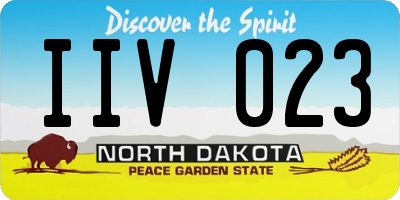 ND license plate IIV023