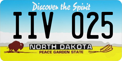 ND license plate IIV025