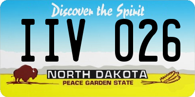 ND license plate IIV026