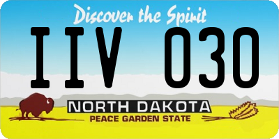 ND license plate IIV030