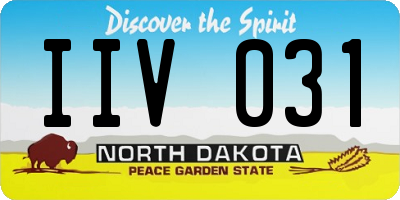 ND license plate IIV031
