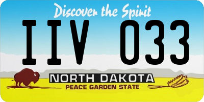 ND license plate IIV033