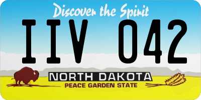 ND license plate IIV042