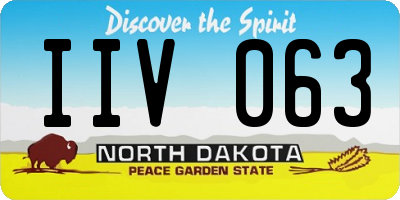 ND license plate IIV063
