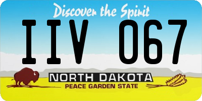 ND license plate IIV067