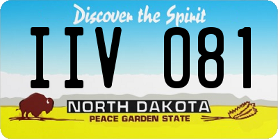 ND license plate IIV081