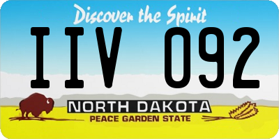 ND license plate IIV092