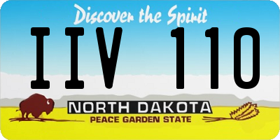 ND license plate IIV110