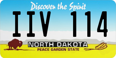 ND license plate IIV114