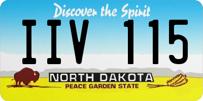 ND license plate IIV115