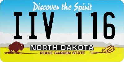 ND license plate IIV116