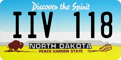 ND license plate IIV118
