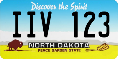 ND license plate IIV123
