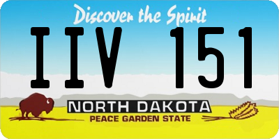 ND license plate IIV151