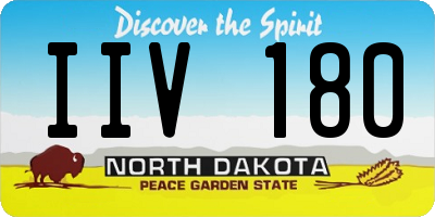 ND license plate IIV180