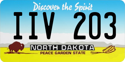 ND license plate IIV203