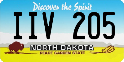 ND license plate IIV205