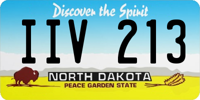 ND license plate IIV213