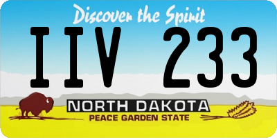 ND license plate IIV233