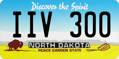ND license plate IIV300