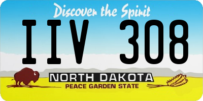 ND license plate IIV308