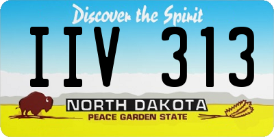 ND license plate IIV313