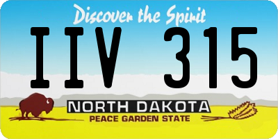 ND license plate IIV315