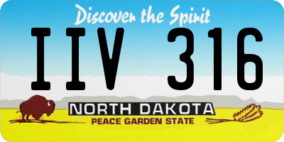 ND license plate IIV316