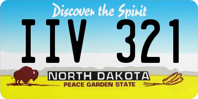 ND license plate IIV321