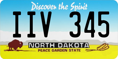 ND license plate IIV345
