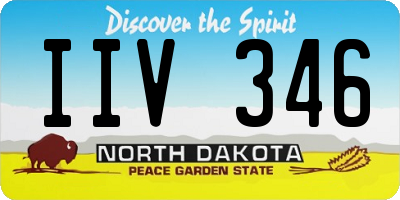 ND license plate IIV346