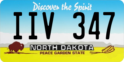 ND license plate IIV347