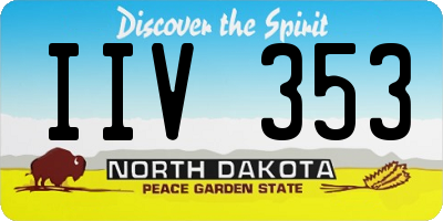 ND license plate IIV353