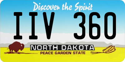 ND license plate IIV360