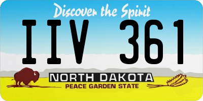 ND license plate IIV361