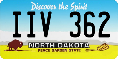 ND license plate IIV362