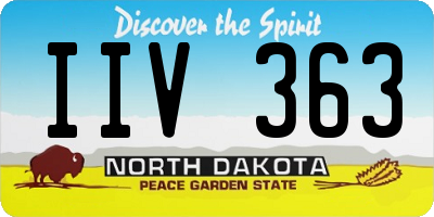 ND license plate IIV363