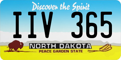 ND license plate IIV365