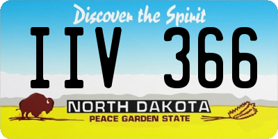 ND license plate IIV366