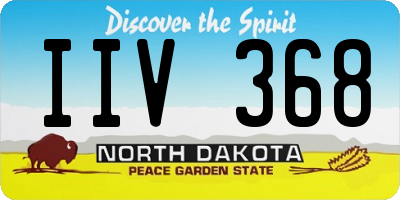 ND license plate IIV368