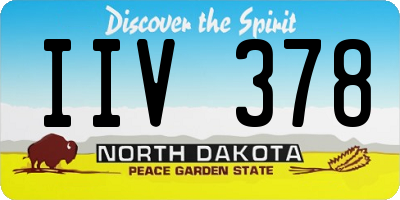 ND license plate IIV378