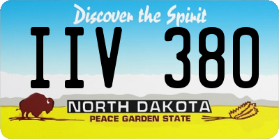 ND license plate IIV380