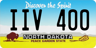ND license plate IIV400