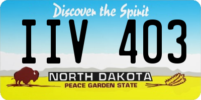ND license plate IIV403